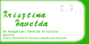 krisztina havelda business card